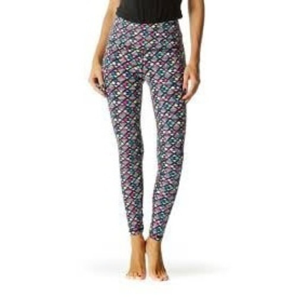 Victoria's Secret VSX Sport Womens Multi Colored Geometric Wide Waist Leggings L
